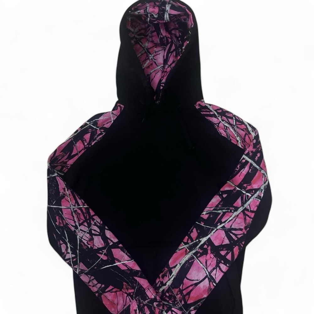 Black and Pink Camouflage Hoodie